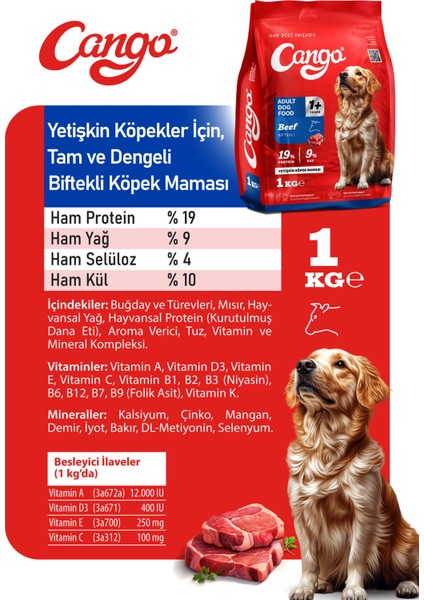 Yetişkin Köpek Maması Biftekli 1 kg modelleri