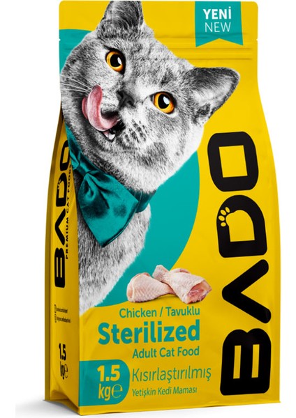 Kısırlaştırılmış Yetişkin Kedi Maması Tavuklu 1500 gr