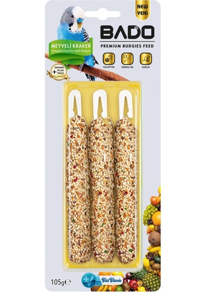 Meyveli Kuş Krakeri 3'lü 105 gr