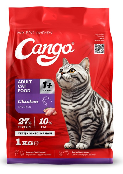 Yetişkin Kedi Maması Tavuklu 1 kg