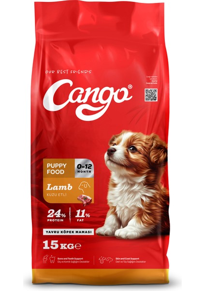 Yavru Köpek Maması Kuzu Etli ve Pirinçli 15 kg