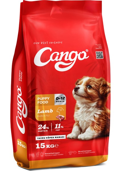 Yavru Köpek Maması Kuzu Etli ve Pirinçli 15 kg