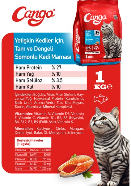 Yetişkin Kedi Maması Somonlu 1 Kg modelleri