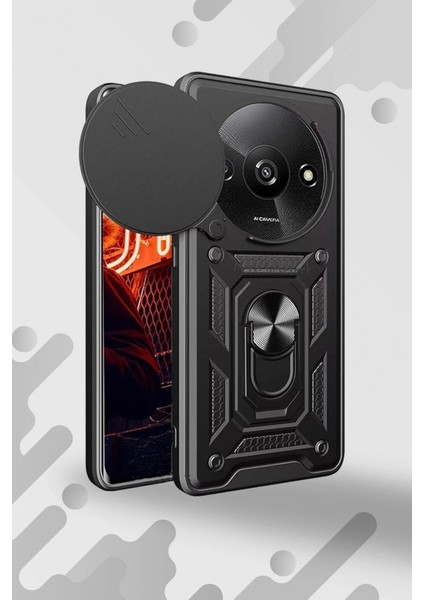 Xiaomi Redmi A3 4g Kılıf Pars Lens Yüzüklü Silikon - Siyah Svlrs fiyatları