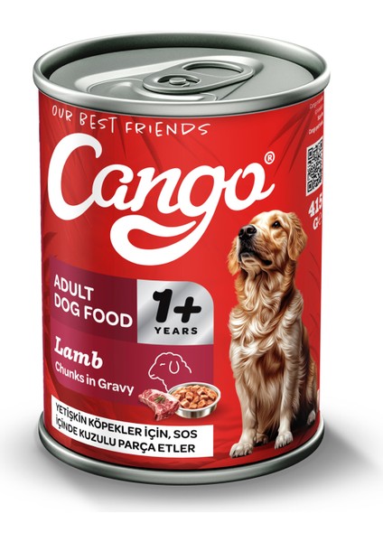 Yaş Yetişkin Köpek Maması Kuzu Etli 415gr