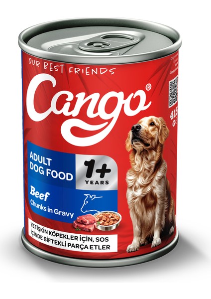 Yaş Yetişkin Köpek Maması Etli 415GR
