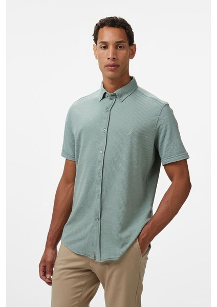 Erkek Classic Fit Gömlek - Yeşil