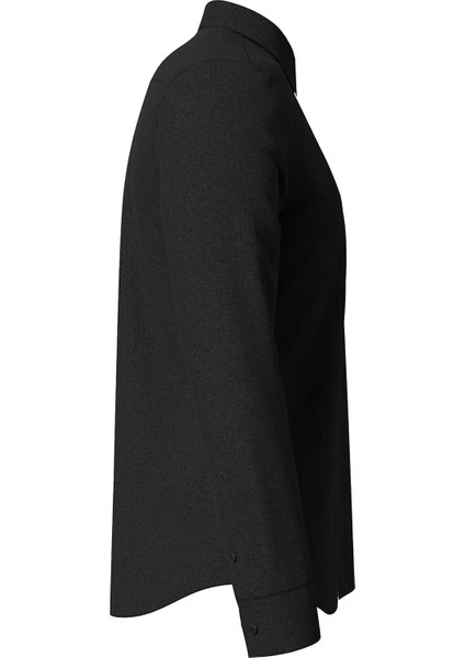Erkek Uzun Kollu Slim Fit Gömlek - Siyah