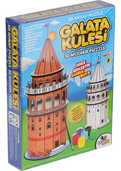 Nessiworld 8210 Galata Kulesi Ahşap 3D Puzzle