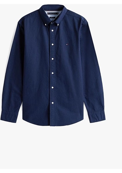 Erkek Düğmeli Yaka Oxford Gömlek – Lacivert indirimleri