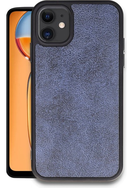Iphone 11 Kılıf Aras Deri Kapak - Lacivert Svlrs