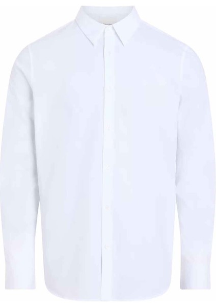 Erkek Uzun Kollu Slim Fit Gömlek - Beyaz