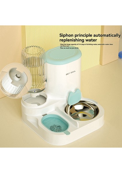 Otomatik Besleyici Pet Gravityfeeder Kuru ve Islak Ayırma Özellikli - Gri, Su Dolumu, Büyük Kapasite, (Yurt Dışından) fırsatları