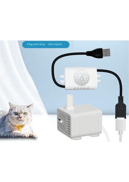 USB Pet Akıllı Kedi Su Sebili Akış Filtresi Indüksiyon Otomatik Sirkülasyon Dalgıç Pompa (Yurt Dışından) fiyatları