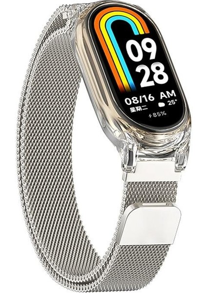 Xiaomi Mi Band 3 / 4 / 5 / 6 Için Paslanmaz Çelik Kayış (Yurt Dışından)