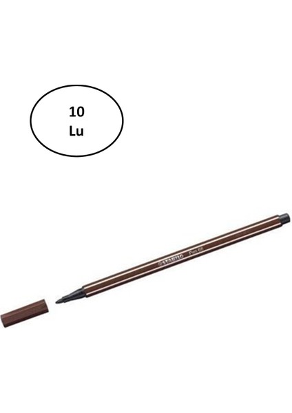 Umut Stabilo Pen 68 Kahverengi 68/45 10'lu