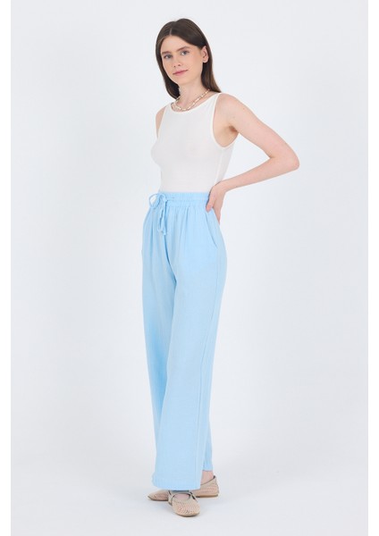 Bebe Mavi %100 Pamuk Müslin Palazzo/bol Paça Pantolon 8056A fiyatları