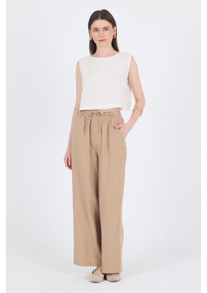 Vizon %100 Pamuk Müslin Palazzo/bol Paça Pantolon 8056A fiyatları