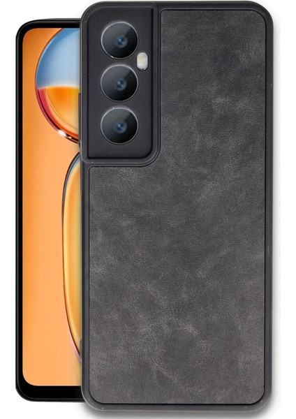 Realme C65 Kılıf Aras Deri Kapak - Siyah Svlrs