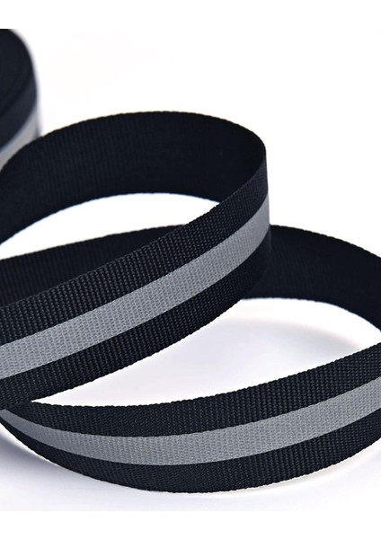 Siyah Reflektörlü 10 mm 5 mt Yansıtıcı Dokuma Şerit Bant fiyatları
