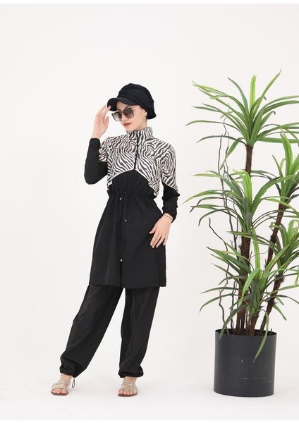 Lena Zebra Desenli Biyeli Ikili Mayo Takım fiyatları