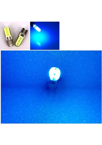 ( 2 x Adet ) 1 Takım Professıonal T10 LED Ice Blue T10 LED Dipsiz Ampul 12 Smd Chıp Seri Buz Mavi