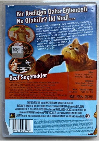 Garfield 2 DVD (Orijinal Dönem Baskı Dvd) fiyatları