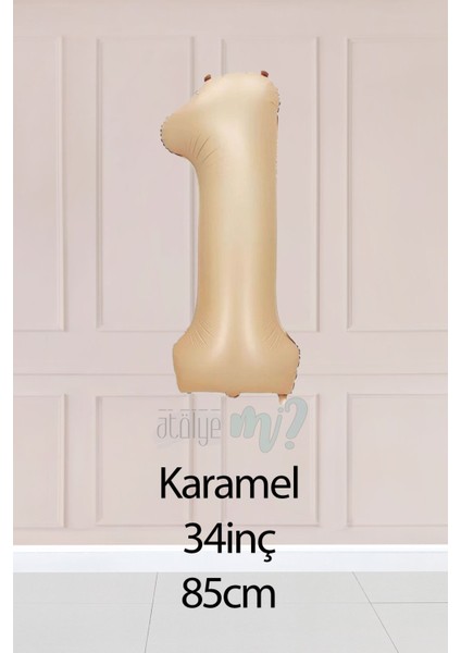1 Yaş Karamel Rakam Balon 34 Inç Kum Beji Yaş Balonu fiyatları