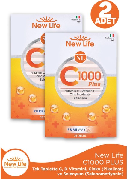 New Life C 1000 Plus 30 Tablet 2 Adet