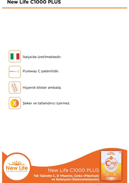 New Life C 1000 Plus 30 Tablet 2 Adet