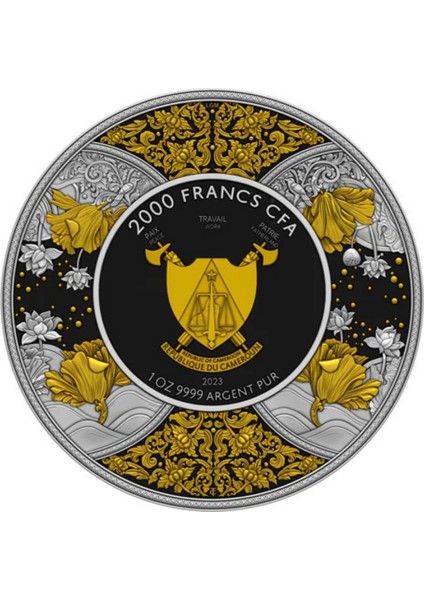 Agakulche Durga Rutenyum 2023 Altın Kaplama Gümüş Sikke Coin