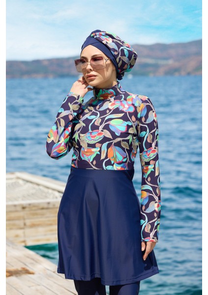 Ebru Model Lycralı Tasarım Tesettür Ikili Mayo Takım fırsatları