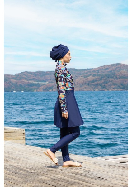 Ebru Model Lycralı Tasarım Tesettür Ikili Mayo Takım indirimleri