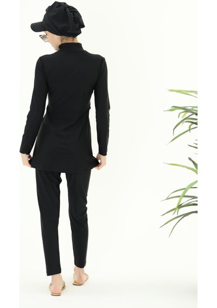 Golf Siyah Tasarım Tesettür Mayo Takım modelleri