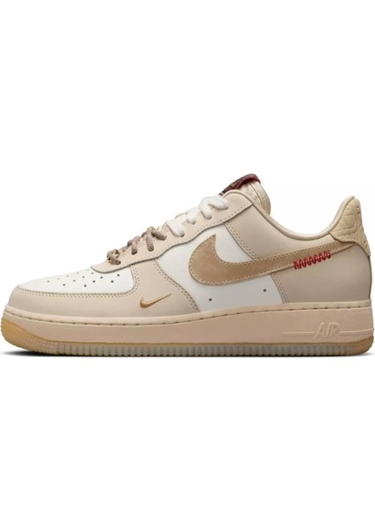 Air Force 1 '07 Lx Leather Unisex Sneaker Hakiki Deri Günlük Spor Ayakkabı Krem