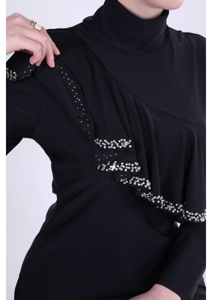 Kadın Allerli Mayo Takım - Siyah