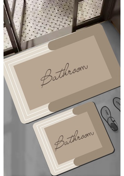 Nakoe 2'li Banyo Paspas Seti Takımı, Kaydırmaz Tabanlı Djtbanyo