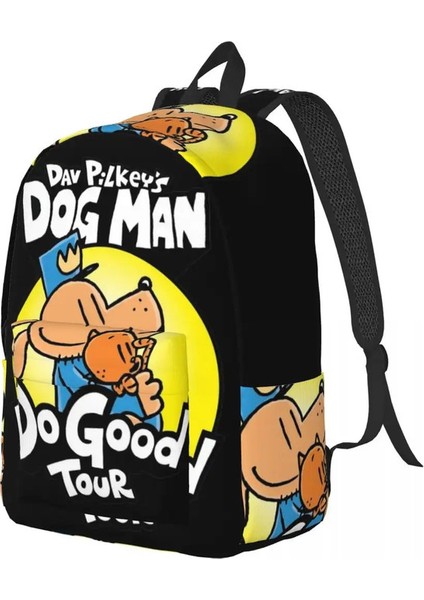 Köpek Man Comic Film Backpack Erkekler Için Kadınlar Günlük Lise Iş Iş Günlüğü Koleji Tuval Çantalar Hafif Kilo: 1/boyut: 43X36CM (Yurt Dışından)