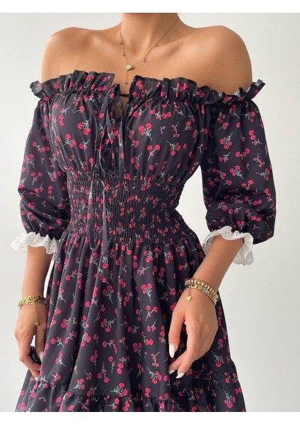 Marne Beli Lastikli Mini Elbise indirimleri