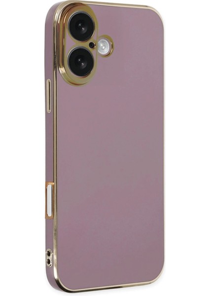 Iphone 16 Kılıf Volet Silikon - Mor Svlrs