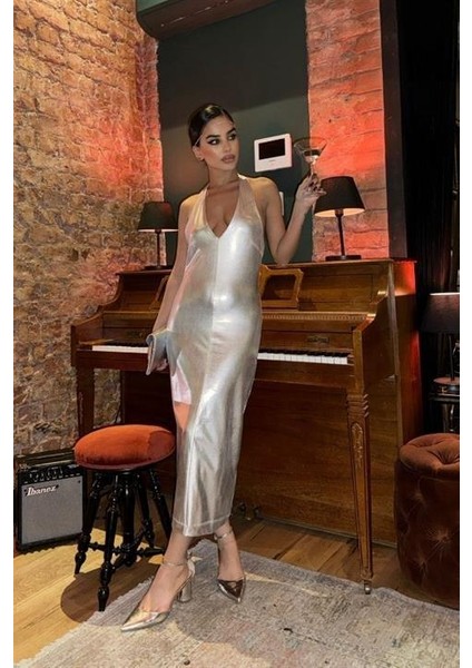 Felicia Sırt Dekolteli Elbise 2583-08