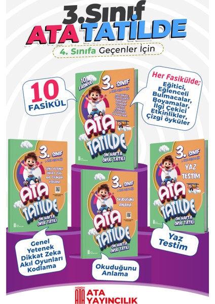 Tatilde Tatilde Seti 3. Sınıf (4. Sınıfa Geçenler)