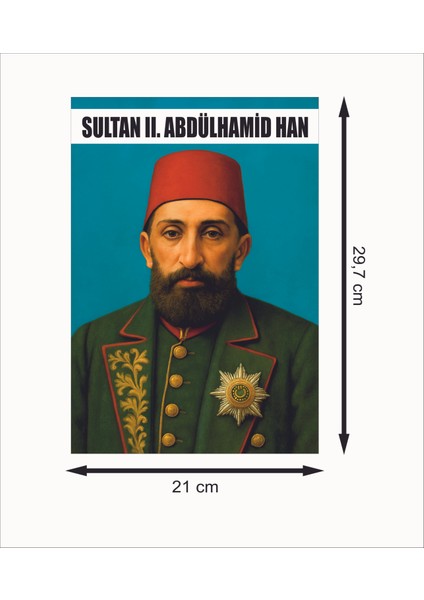 Sultan Iı. Abdülhamid 2 Han Retro Mdf Duvar Dekarasyon Tablosu