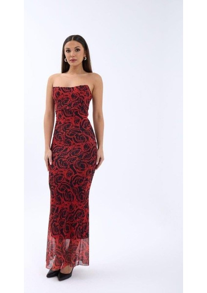 7006 Elbise-Kırmızı