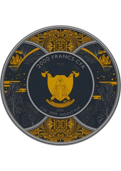 Agakulche Durga Rutenyum 2024 Altın Kaplama Gümüş Sikke Coin