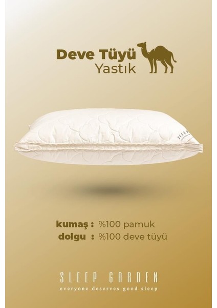 Deve Tüyü Yastık 50X70 Jüt Keten Çantalı