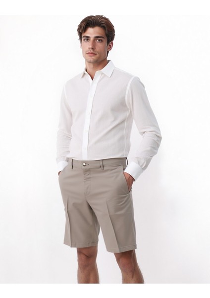 /slım Short / Koyu Bej
