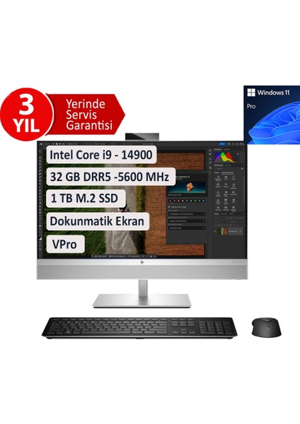 5V8B2ES G9 All In One Pc | Intel Core I9-14900 | 32GB Ram | 1tb SSD | 27" Dokunmatik Ekran | Windows 11 Pro |
