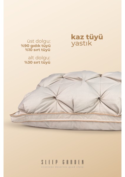 Kaz Tüyü Yastık Jüt Keten Çantalı (50X70)