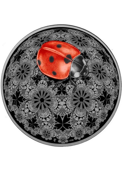 Agakulche Uğur Böceği Gümüş Sikke Coin